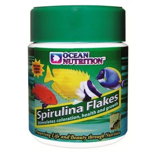 Sélection jardin：Alimentation pour poisson spiruline naturelle OCEAN NUTRITION spirulinas flakes - 70g