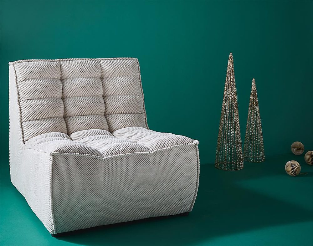 Ellie – fauteuil en velours texturé, Lisa Design