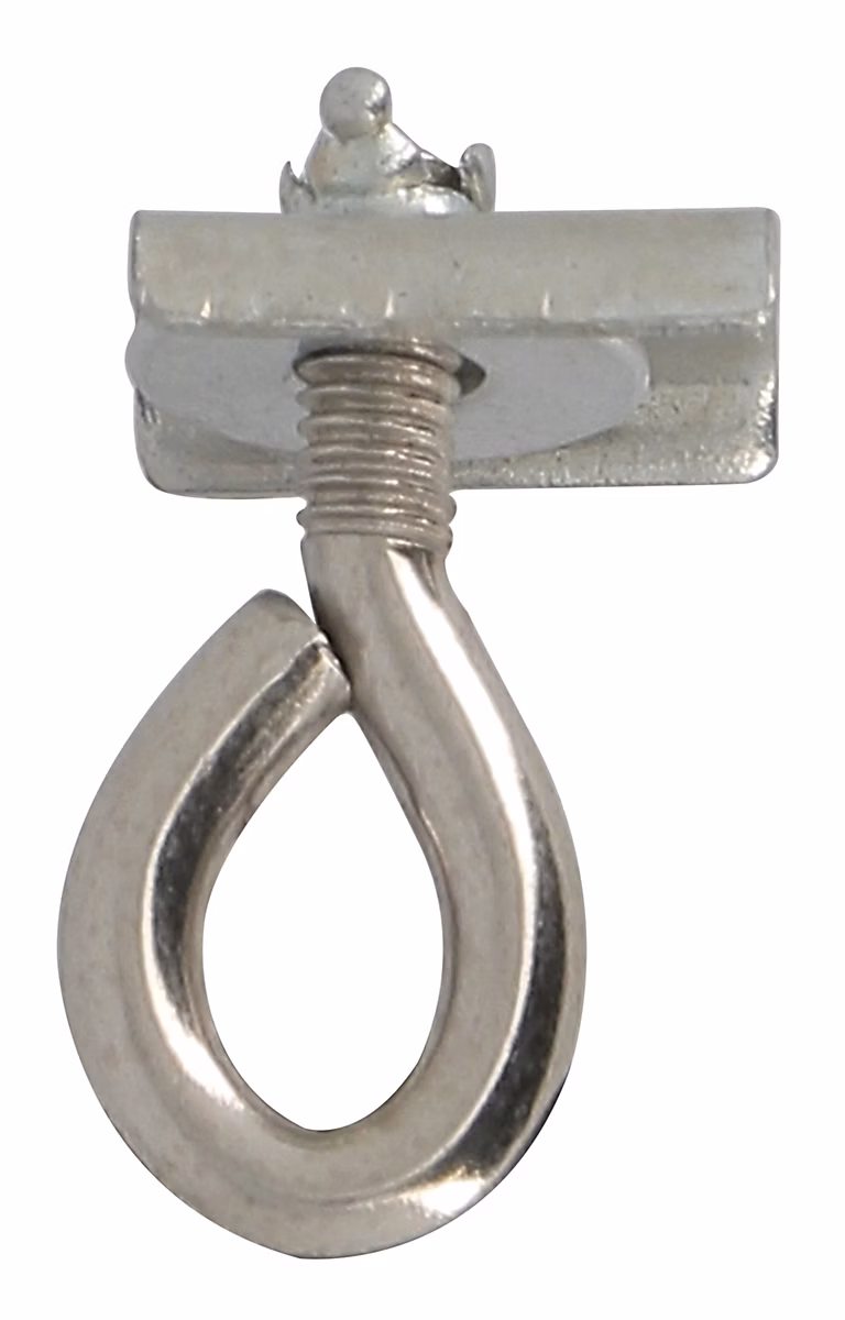 Butée avec anneau pour rail rideau express 19 × 12 mm – lot de 2 chrome Mobois