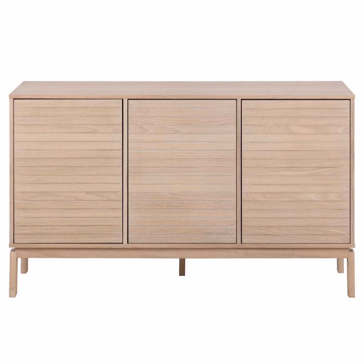 Buffet bas de salle à manger en chêne blanchi 3 portes L135 – LIAC