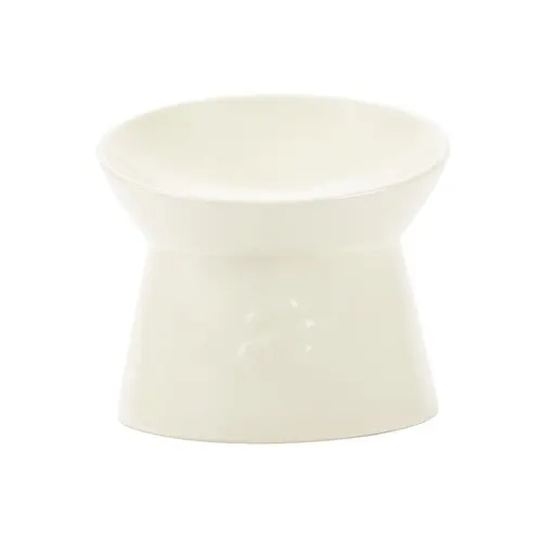 Jardin en douceur：Gamelle surélevée pour chat Scruffs coloris beige
