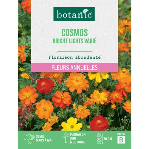 Pour votre jardin:Graines de cosmos sulphureus flashe orange botanic® - graines à semer