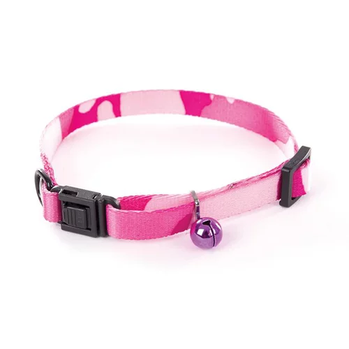 Jardin confort：Collier pour chat Camouflage rose