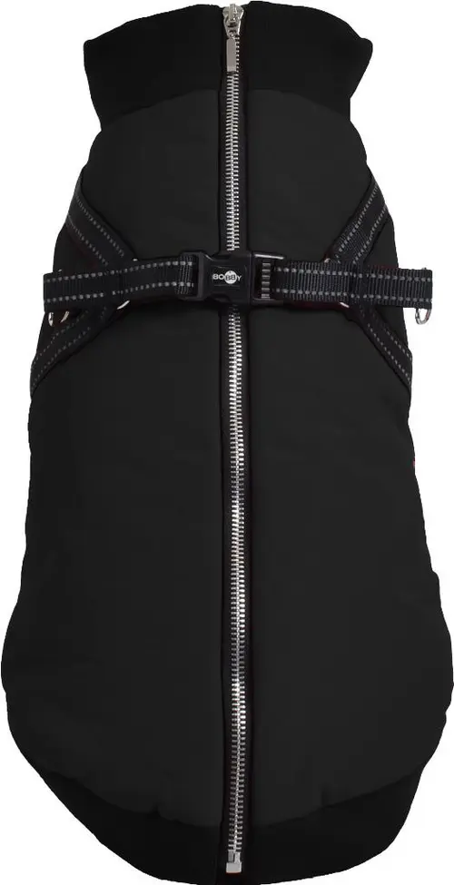 Maison & jardin：Manteau pour chien coloris noir avec harnais intégré Bobby Easy - Taille 30S