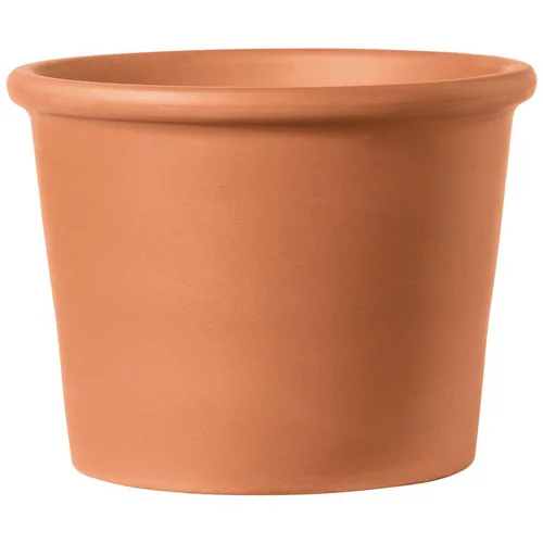 Pour votre jardin:Vase cylindrique rouge en terre cuite D18 x H13,5