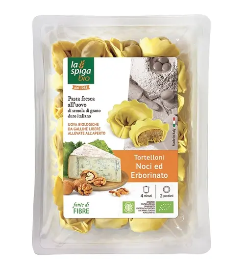 Pour un extérieur plus pratique：Tortellonis aux noix et fromage bleu Spiga Bio - 250 g
