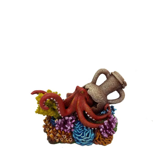 Jardin & extérieur：Décoration pour aquarium coloris multicolore Amphore avec Corail Aqua Della - 15,5 x 10,5 x 9,9 cm