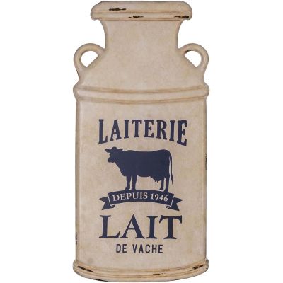 Plaque métallique découpée style rétro (Laiterie)