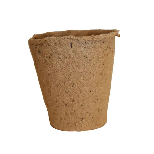 Jardin en douceur:Godets ronds biodégradables coloris marron - x 36 Ø 6 cm