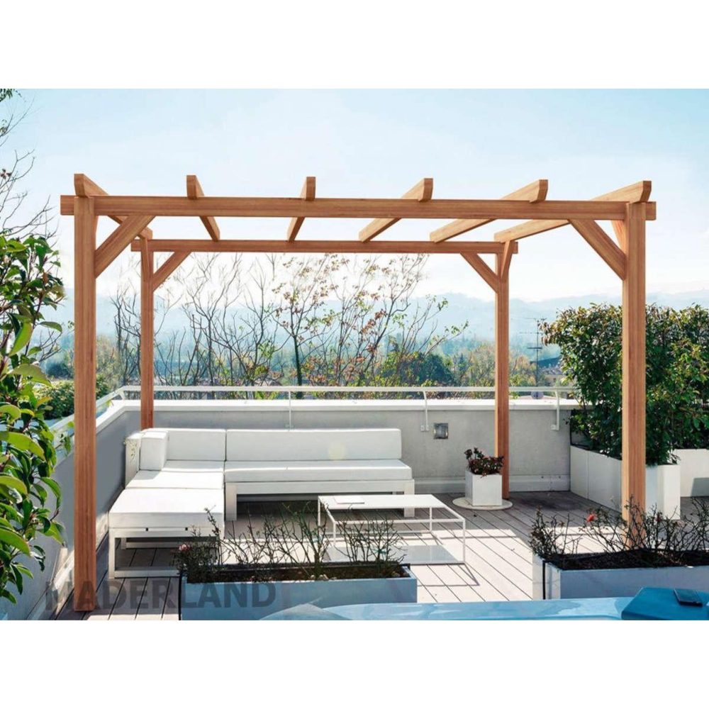 JARDIDECO Pergola en bois lamellé-collé villeurbanne 600 x 400 cm - maderland
