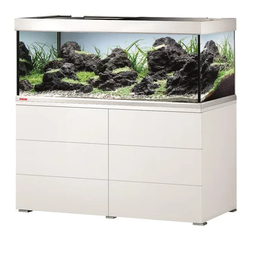 Pour un jardin accueillant:Aquarium avec meuble coloris blanc Proxima Eheim 325L