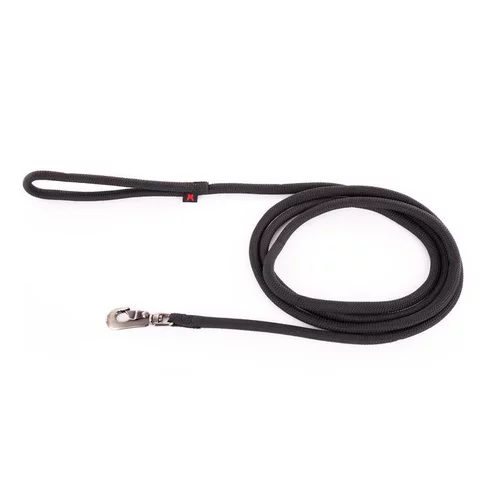 Utile dehors：Longe ronde pour chien coloris noir 1,3 cm x 3 m