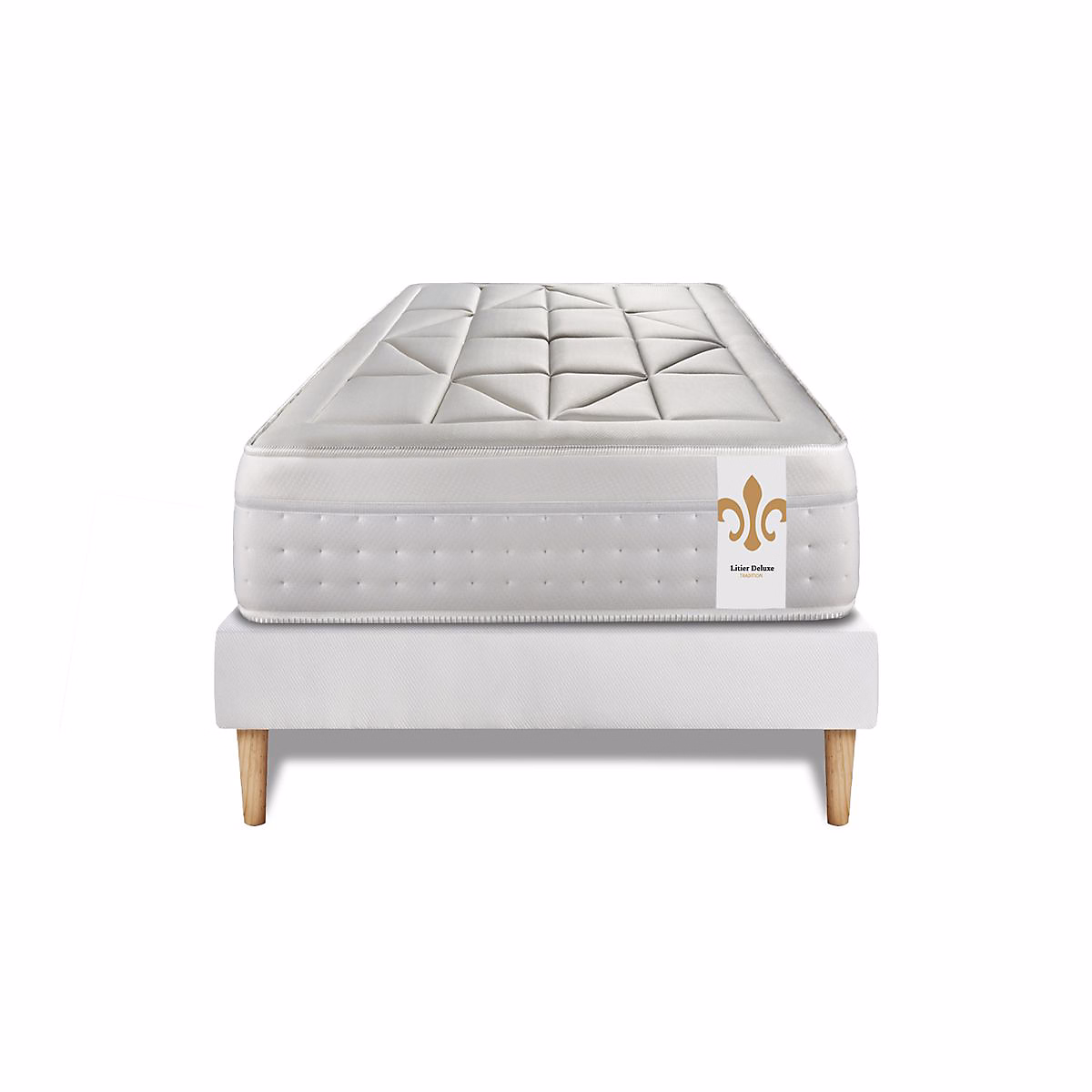 Ensemble Ressorts ensachés et mémoire de forme de confort Equilibré avec sommier tapissier – Réf. HEBCPWQWR4156821447