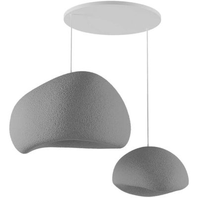 Suspension 2 abats jour Wabi Sabi Rawbends (Gris)