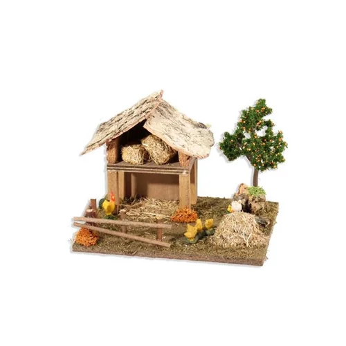Style au jardin:Poulailler 19x15x14 cm Bois Multicolore