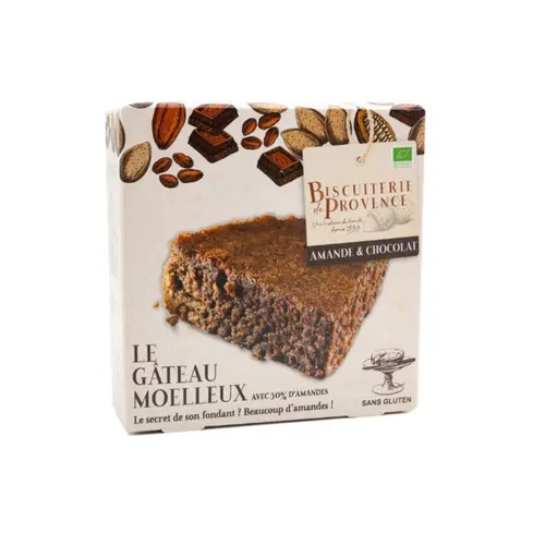 Pour tous jardins:Gâteau moelleux amande & chocolat bio Biscuiterie de Provence - 110 g