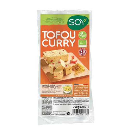 Une sélection pour l’extérieur:Tofu au curry bio 225 g