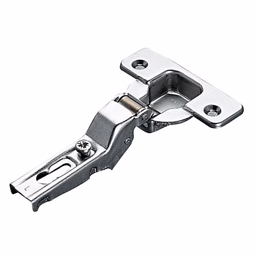 Charnière invisible à visser non clipsable coudée 9mm finition argent – SALICE, C9A6L99