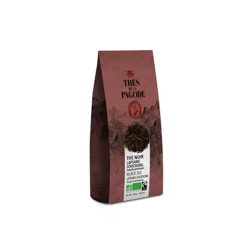 Le compagnon de vos extérieurs：Thé noir Lapsang Souchong bio et équitable Thés de la Pagode - 90 g