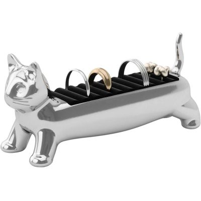 Porte-bagues en zinc en forme d'animaux (Chat)