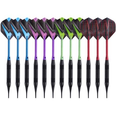 Jeu de 12 fléchettes professionnelles à pointe plastique 19 gr Cupra