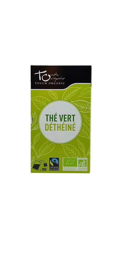 Simple pour le jardin:Thé vert déthéiné Bio Touch Organic - boîte de 20 sachets
