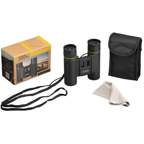 Pour simplifier le jardin：Jumelles de poche 10x25 noires National Geographic - 11 x 3,7 cm